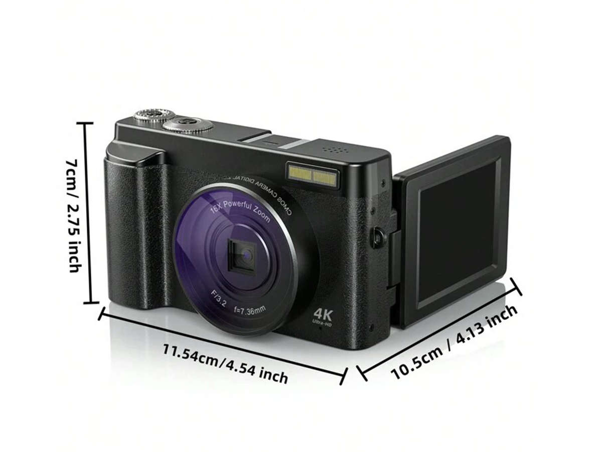 Mirrorless 4K Digital Camera with 25mm - 48MP