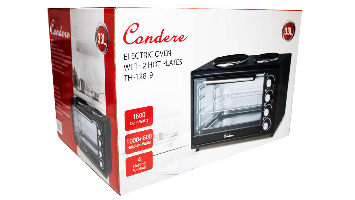 Condere 33L Electric Oven with Hotplate