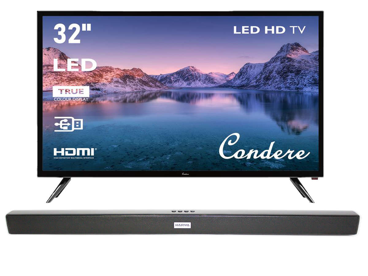Condere 32" Smart Android TV with Soundbar Bundle