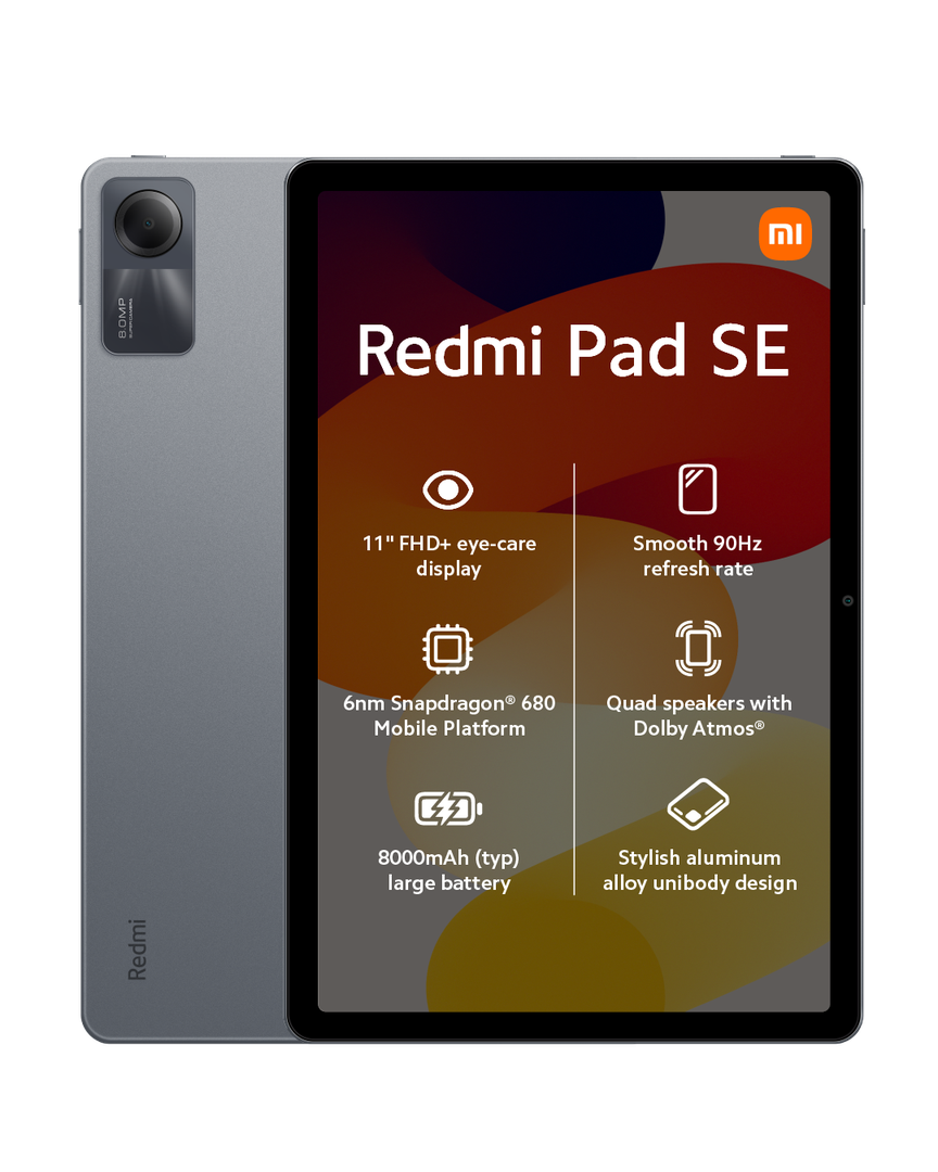 Xiaomi Redmi Pad SE 11" 128GB Wi-Fi Only Tablet - Graphite Grey