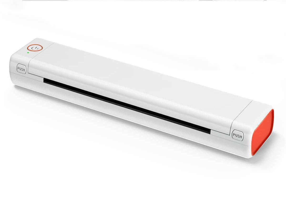 Phomemo M08F Thermal Portable Printer, A4 Letter Mobile Compact Printer - White