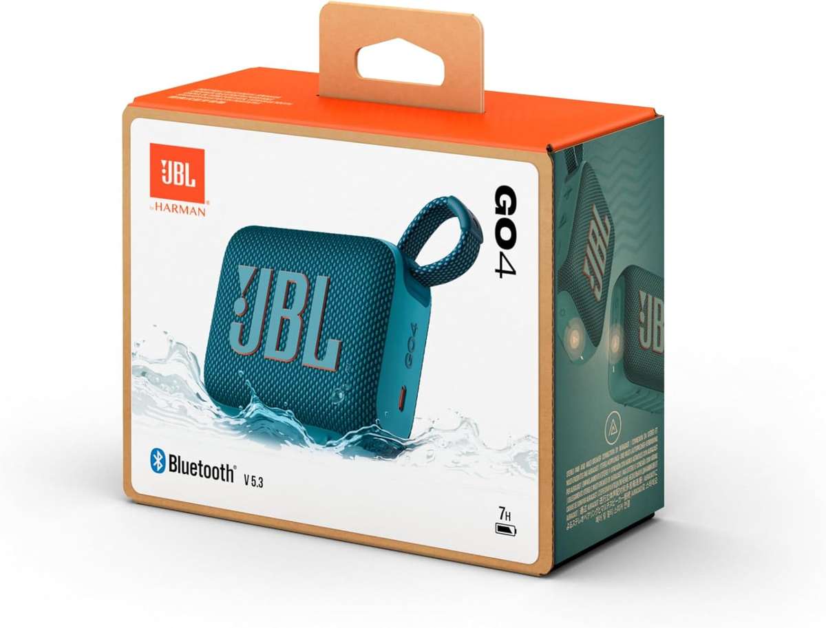 JBL Go 4 Portable Bluetooth Speaker, Blue
