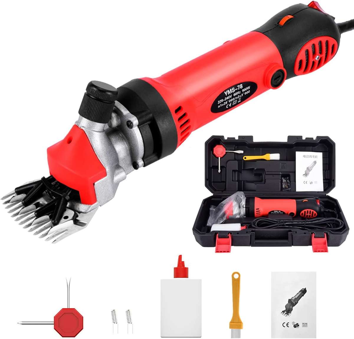 Professional Animal Clipper Sheep Shears Electric Clippers 6 Speeds Corded Electric Sheep Goat