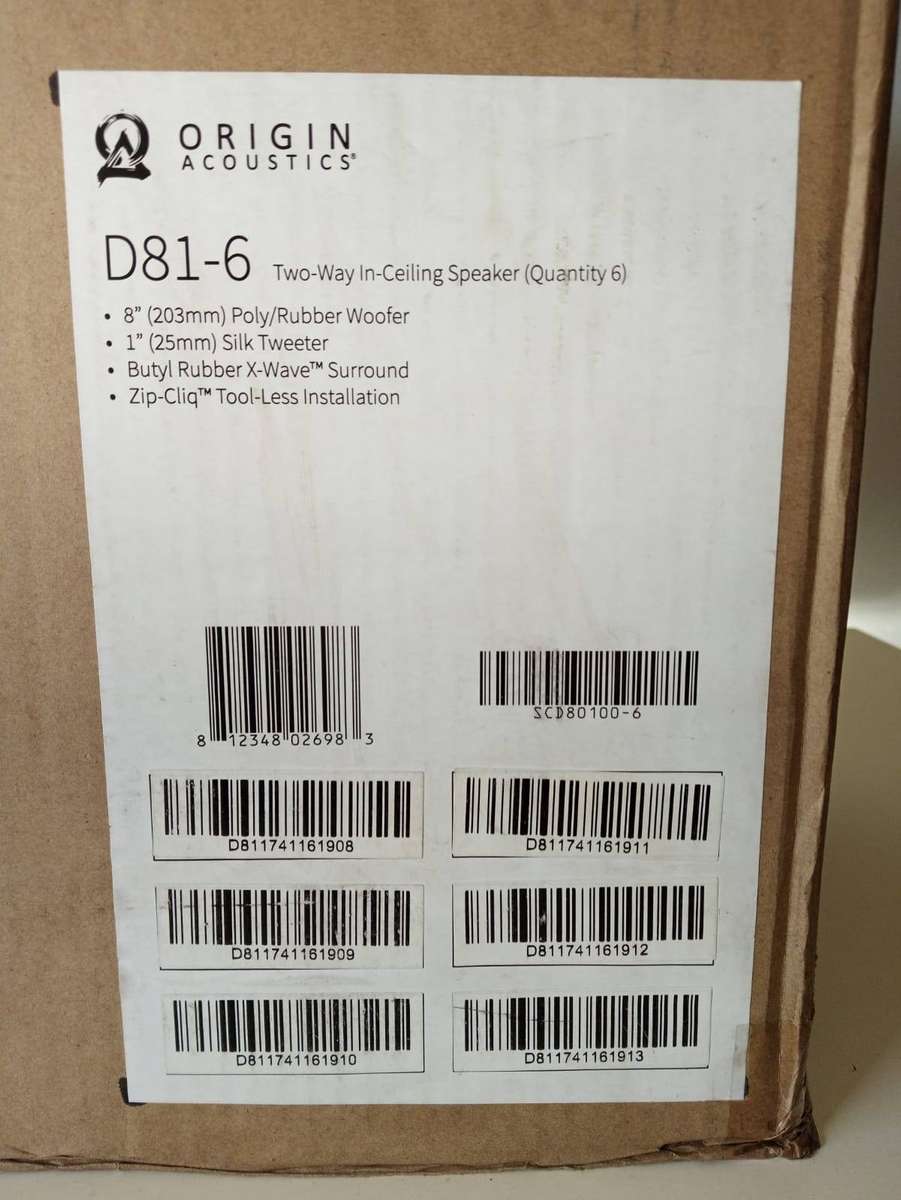 Origin Acoustics In-Ceiling Speakers X 6 Units