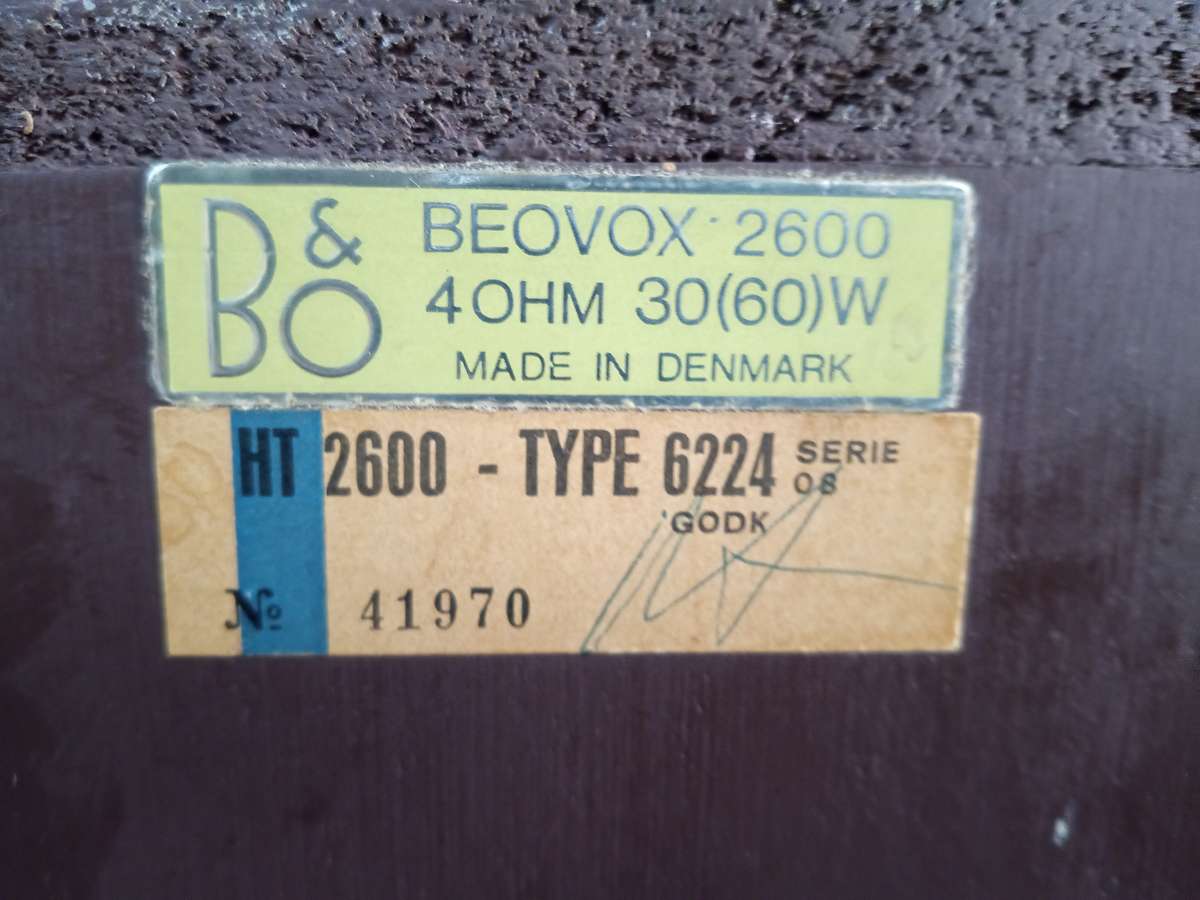 Beovox 2600 Bang & Olufsen Speakers
