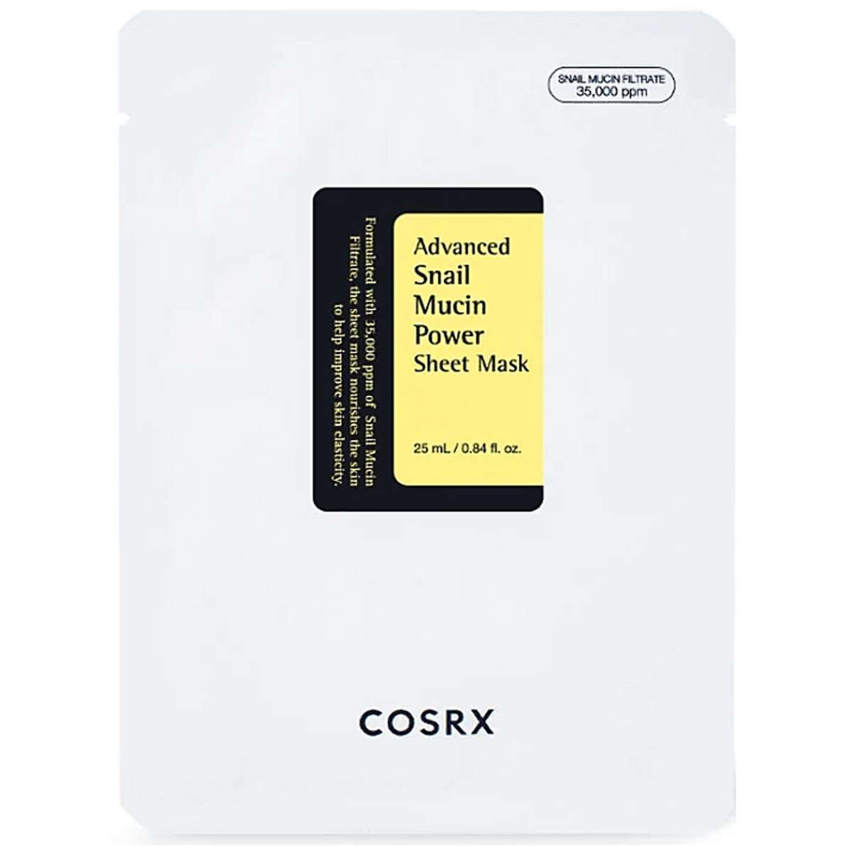 Cosrx Snail Mucin Sheet Mask with Snail Mucin Serum, Face Mask, Korean Skin Care 25ml