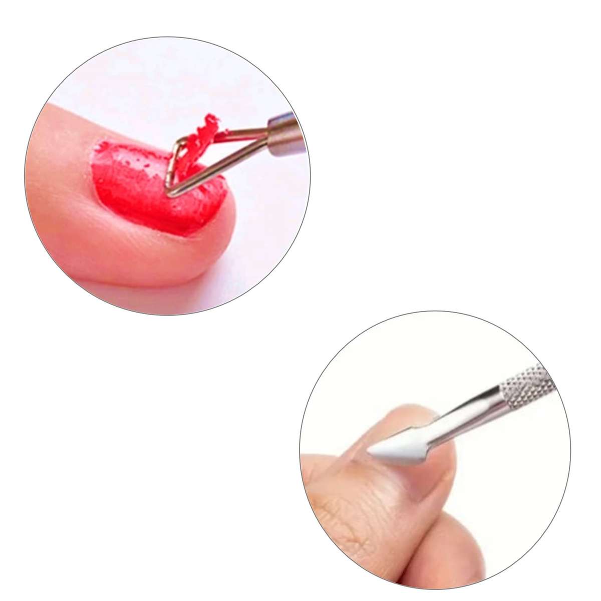 Salon Quality Nail Care Kit - Double Sided Cuticle Pusher/Cleaner + Gel Remover /Unarmor Plate