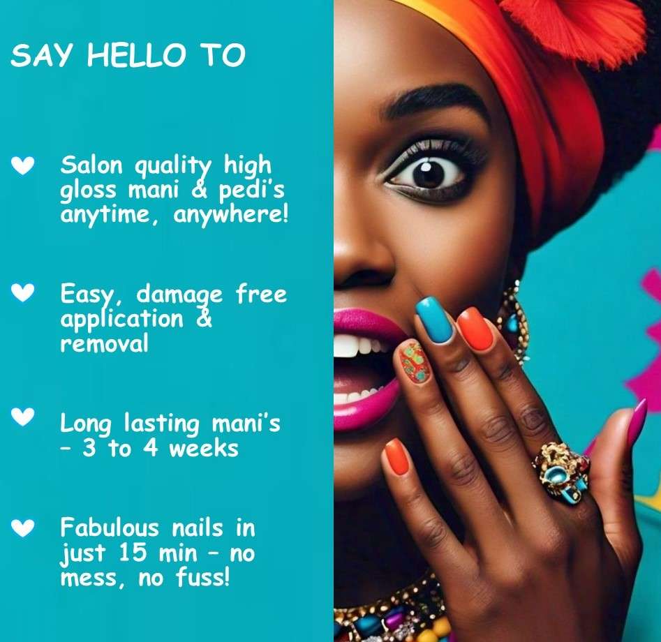 16pc Pink Halo Semi Cured Gel Nail Wraps, Gel Nail Strips, Nail Art - Easy to Apply