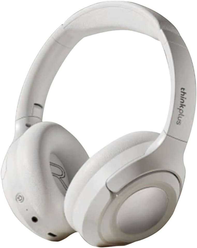LENOVO - TH54 - Wireless Over-Ear Headphones With Immersive Sound Effect - White