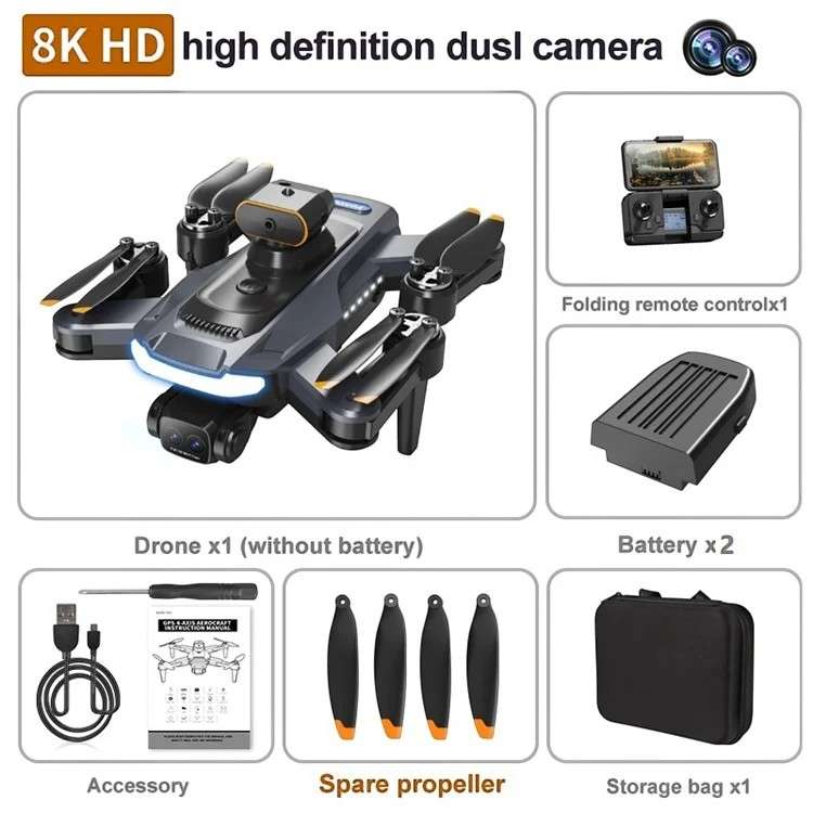 P17 PRO - Stable Hovering Quadcopter Drone With Return Home Function - Black