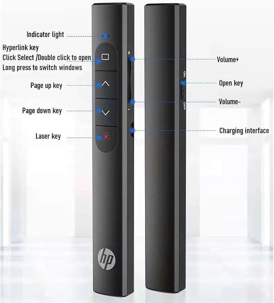 HP - SS10 - Multifunctional Wireless Presentation Flip Pen - White