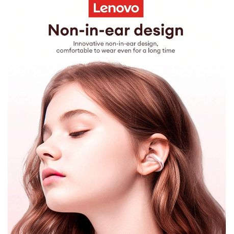 LENOVO - LP38 - Sweatproof Noise-Cancelling Earbuds With Deep Bass - White