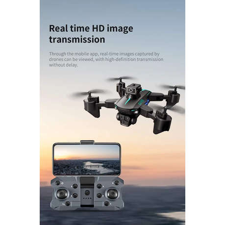 KY605S - Triple Adjustable Camera Drone With One Key Return Function - Blue