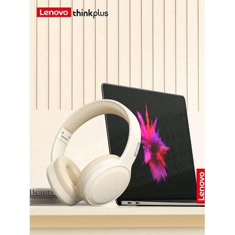 Lenovo TH30 Advanced Noise-Cancelling Dual power Gaming Headphones - White