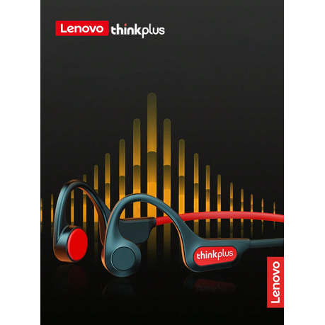 Lenovo- Thinkplus X3 Pro - Bone Conduction Wireless Headphones - Black