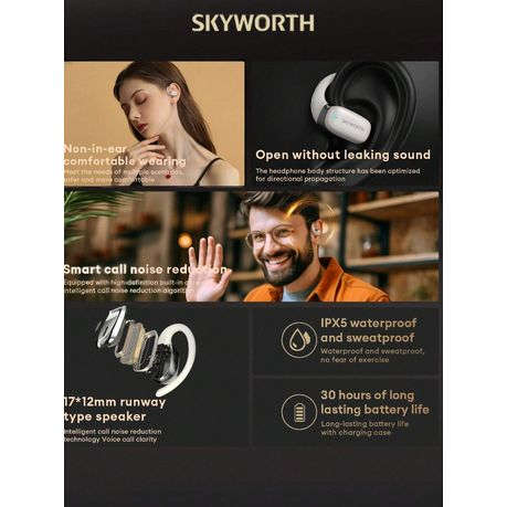 SKYWORTH - SEB004 - Wireless Earphones With Air Conduction Technology - White