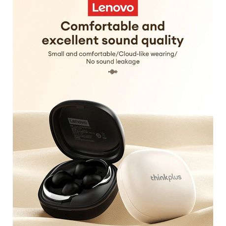 LENOVO - LP38 - Sweatproof Noise-Cancelling Earbuds With Deep Bass - White