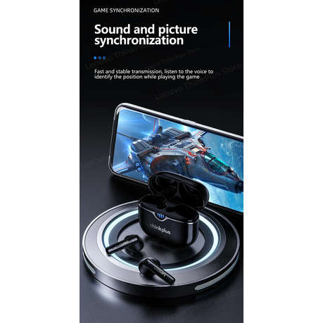 Lenovo Thinkplus - LP15 - Sweatproof Wireless Earbuds With Mic - Black