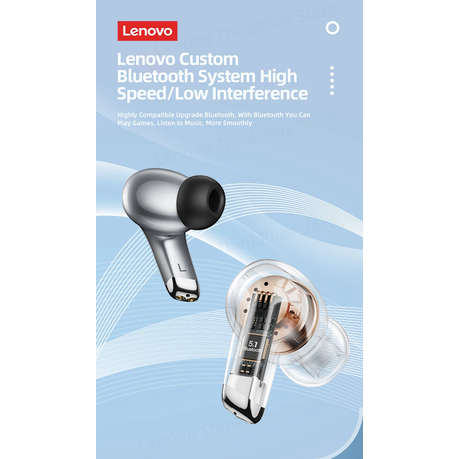 Lenovo Thinkplus - LP5 - TWS Waterproof Earbuds With Mic - Silver