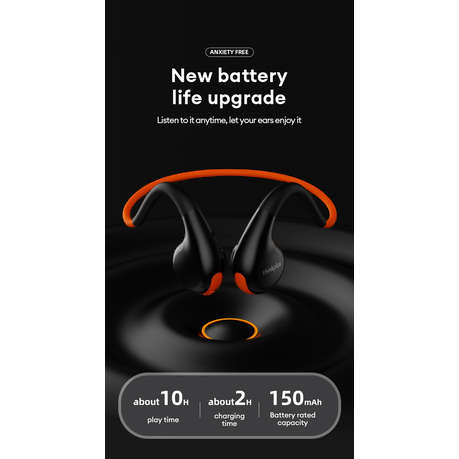 Lenovo ThinkPlus - X7- Bone Conduction Neckband Wireless Earphones - Black