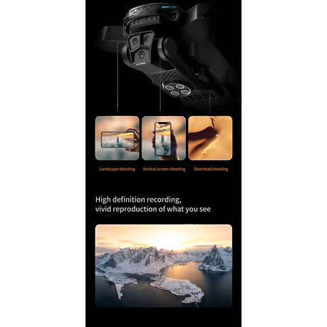 KY605S - Triple Adjustable Camera Drone With One Key Return Function - Blue