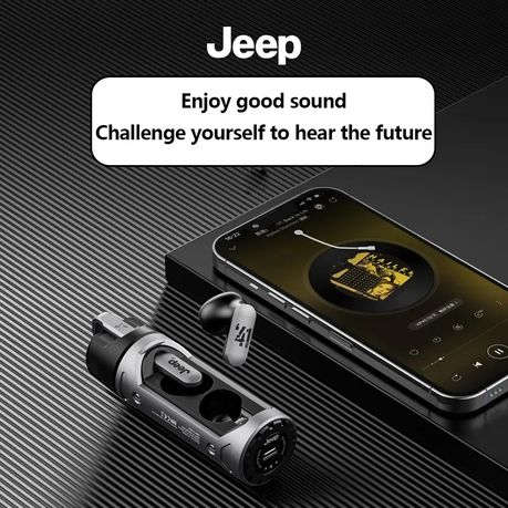 JEEP - EW002 - IPX5 Rated Bluetooth Earbuds With Hi-Fi Sound - Grey