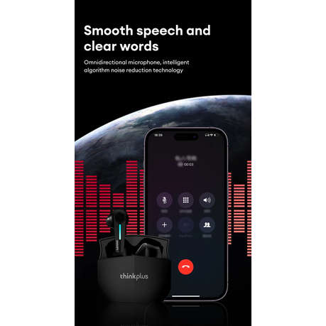 Lenovo Thinkplus - GM1B - HIFI Stereo Wireless Gaming Earbuds - Black