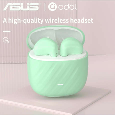 Asus - AS - 172 - Noise Cancelling Wireless Earbuds With Microphone - Green