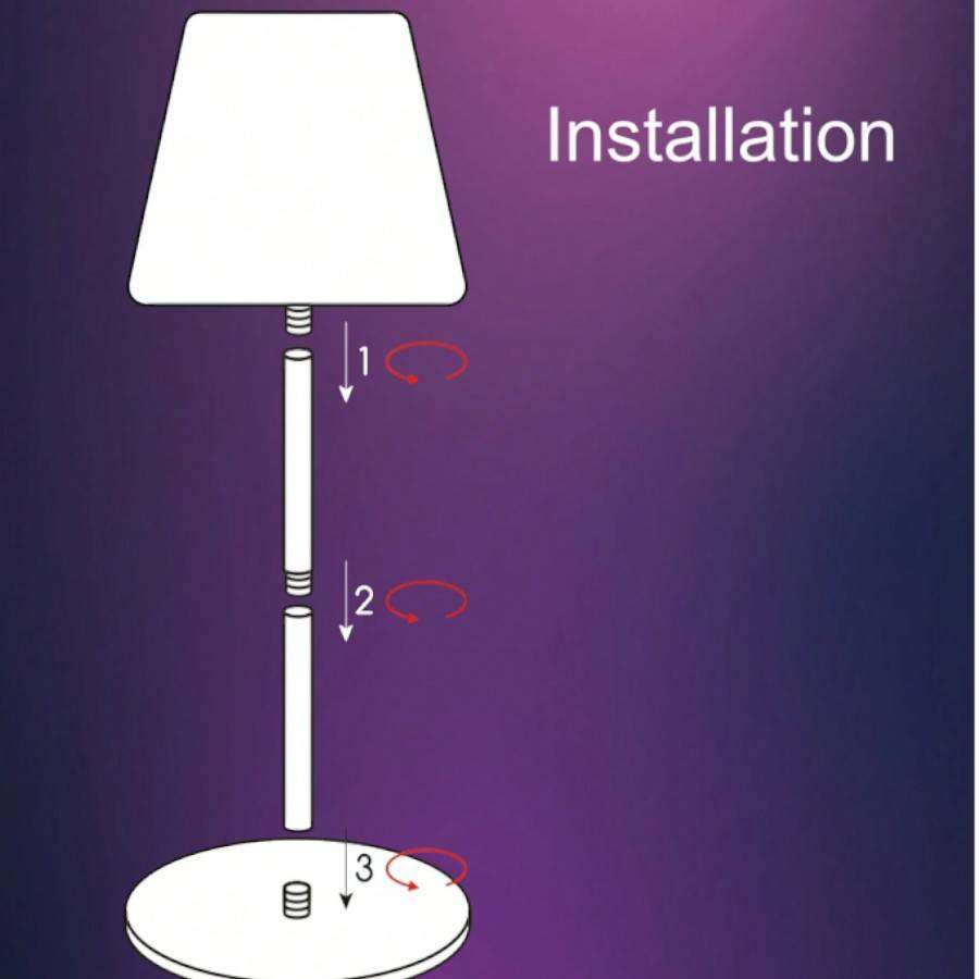 1 PC Wireless Table Lamp 5V Rechargeable - White
