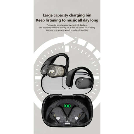 JEEP - EC016 - Hybrid Technology Earbuds with 360 Surround Sound - Black