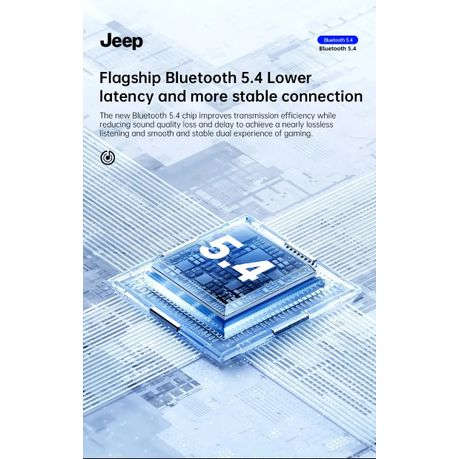 JEEP - EW118 - Smart Touch Wireless Earbuds With Built-In Flashlight -Black