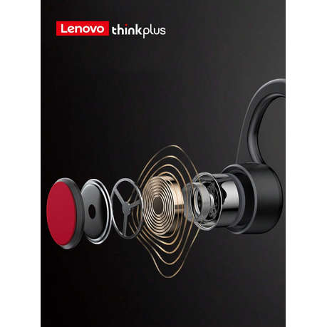 Lenovo- Thinkplus X3 Pro - Bone Conduction Wireless Headphones - Black