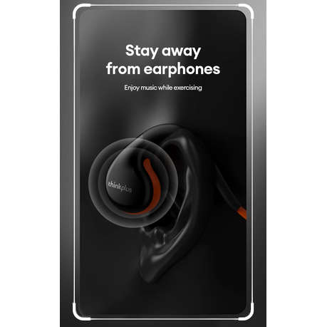 Lenovo ThinkPlus - X7- Bone Conduction Neckband Wireless Earphones - Black