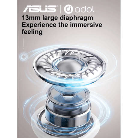 Asus - AS-938 - Noise Cancelling Wireless Earbuds With Microphone - White