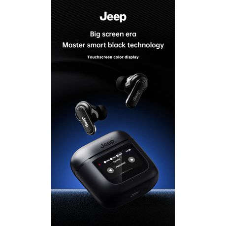 JEEP - EW118 - Smart Touch Wireless Earbuds With Built-In Flashlight -Black