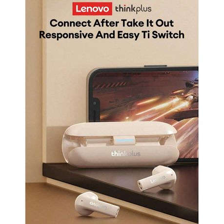 LENOVO Thinkplus - Sweatproof Noise-Cancelling Wireless Earbuds - Apricot