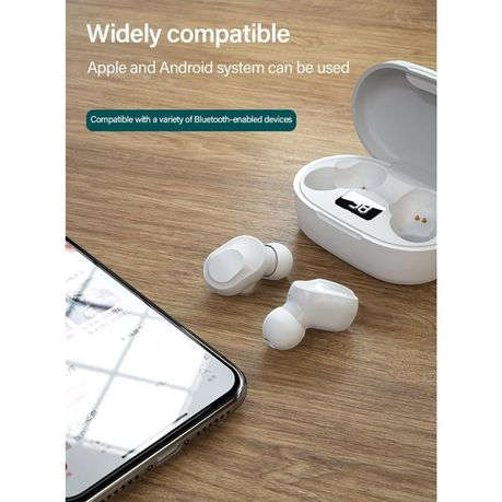 LENOVO - XT91 - Water-Resistant Stereo HD-Sound Wireless Earbuds - White