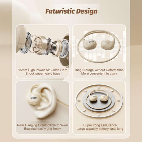 Lenovo Thinplus - XT95 - Wireless Bluetooth Bone Conduction Headset- White