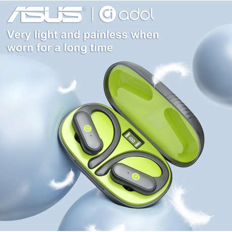 Asus - AS - G05 - Wireless Sports Open Air Conduction Earbuds - Black