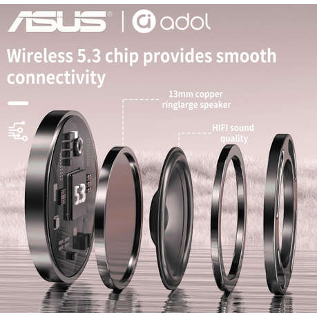 Asus - AS - 172 - Noise Cancelling Wireless Earbuds With Microphone - Green