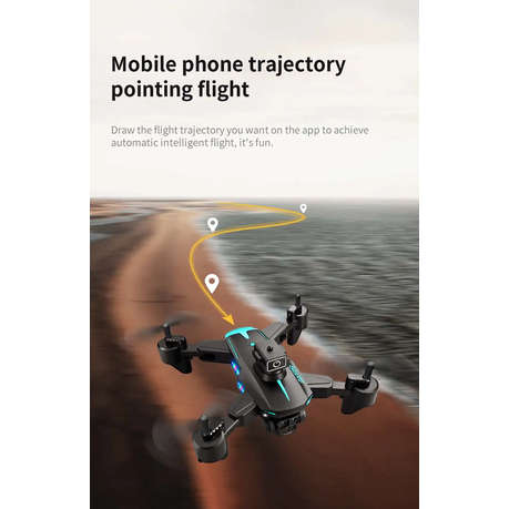 KY605S - Triple Adjustable Camera Drone With One Key Return Function - Blue