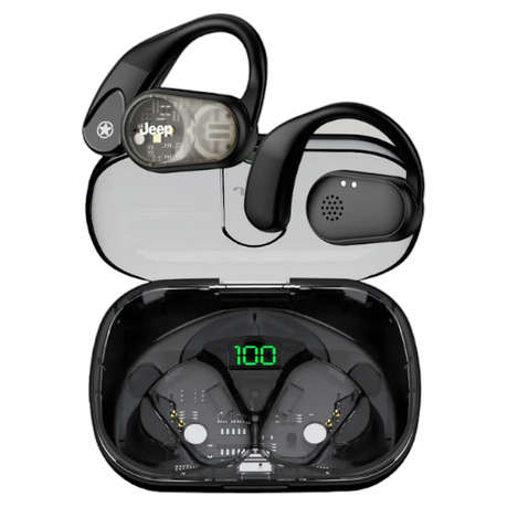 JEEP - EC016 - Hybrid Technology Earbuds with 360 Surround Sound - Black