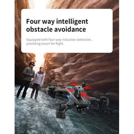 KY605S - Triple Adjustable Camera Drone With One Key Return Function - Blue