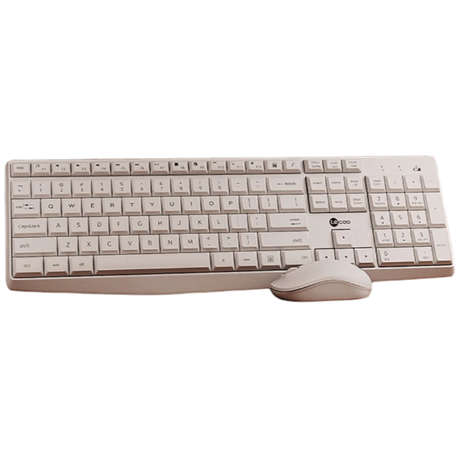 LENOVO LECOO - KW211 - Wireless Quiet Ergonomic Keyboard & Mouse - White