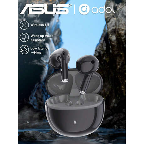 Asus - AS - UI - Semi - In - Ear Wireless Earbuds With Microphone - Black