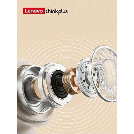 LENOVO - LP19 - TWS Wireless In-Ear Bluetooth Earphones - Champagne