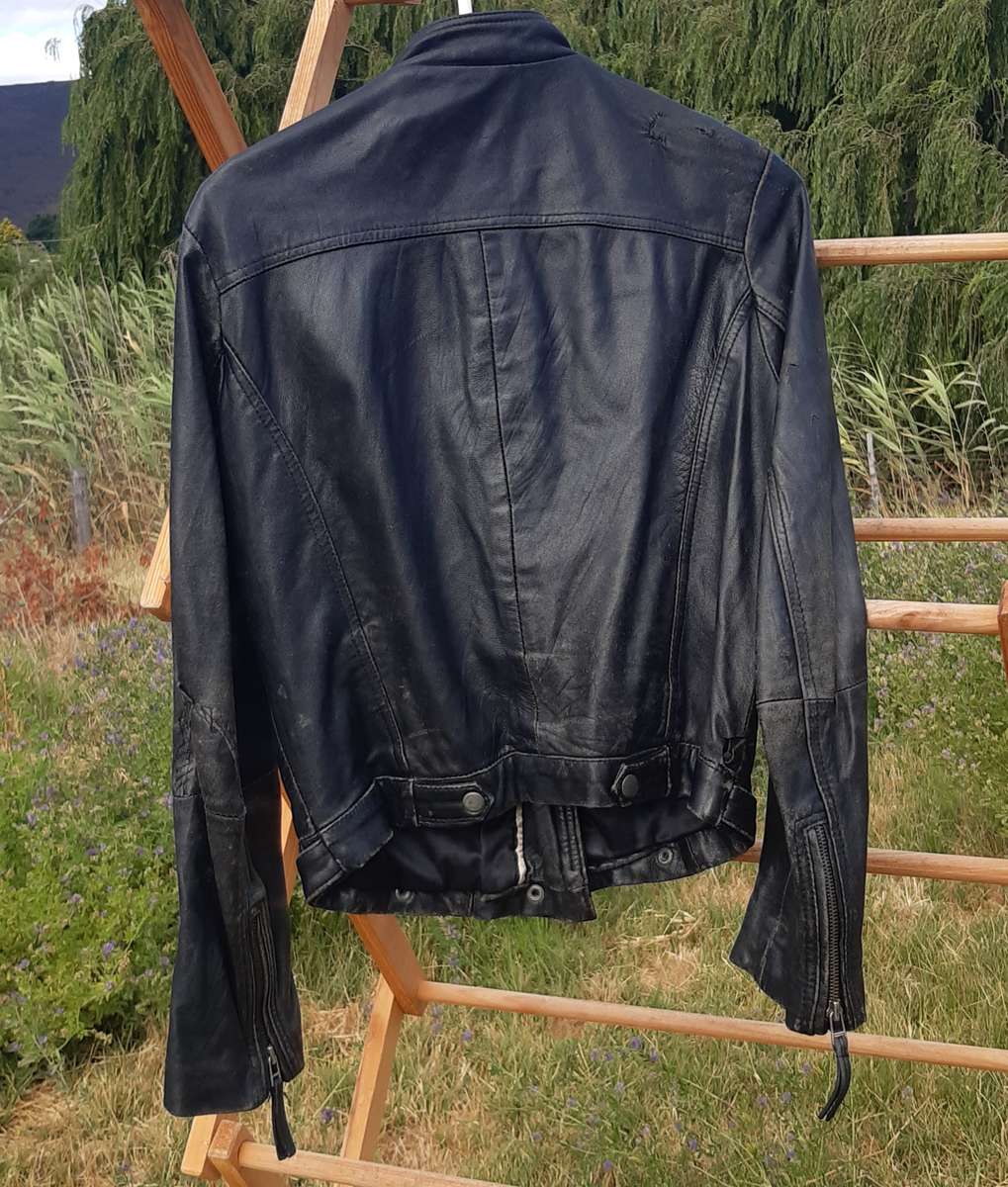 Vertigo ladies black leather jacket