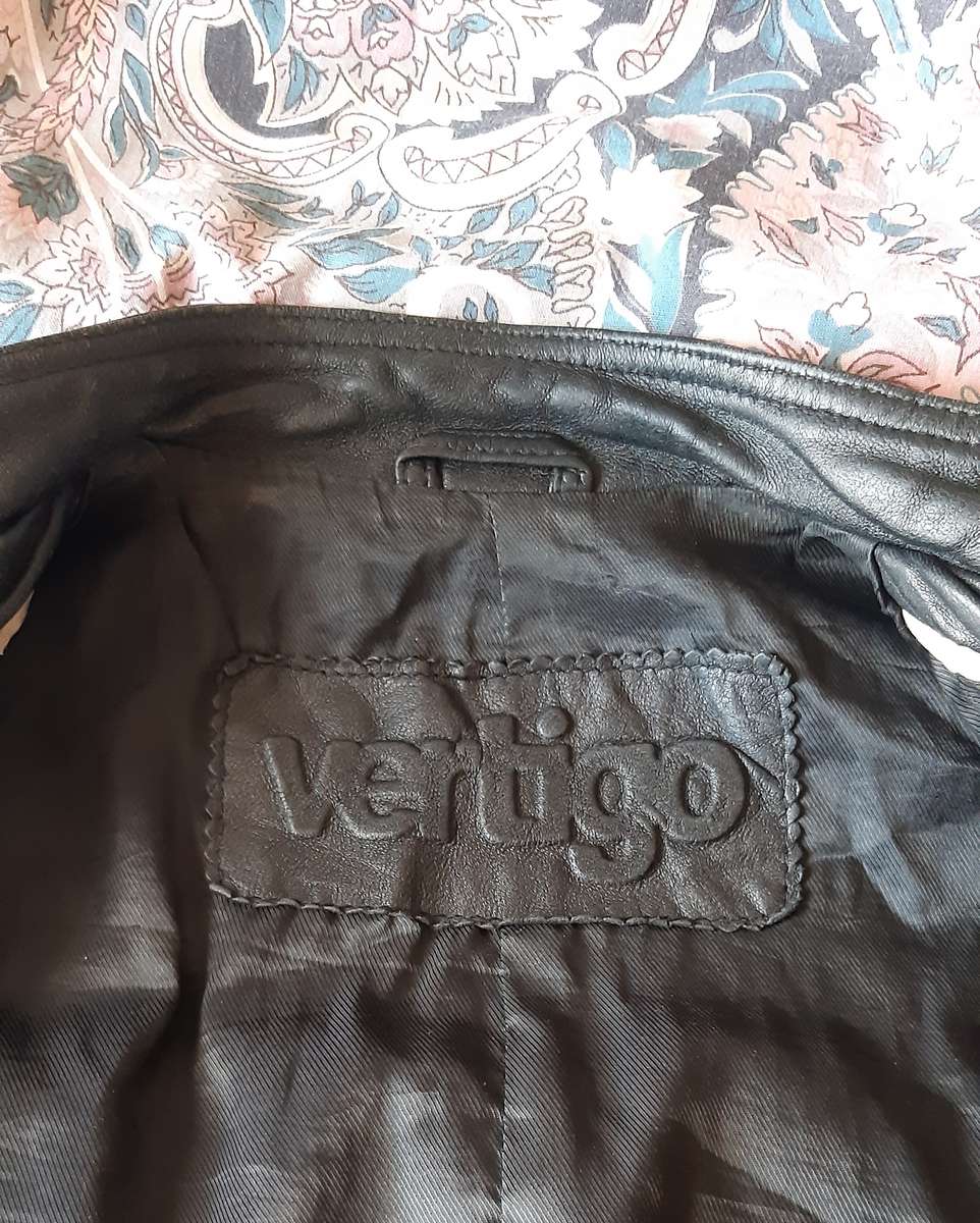 Vertigo ladies black leather jacket