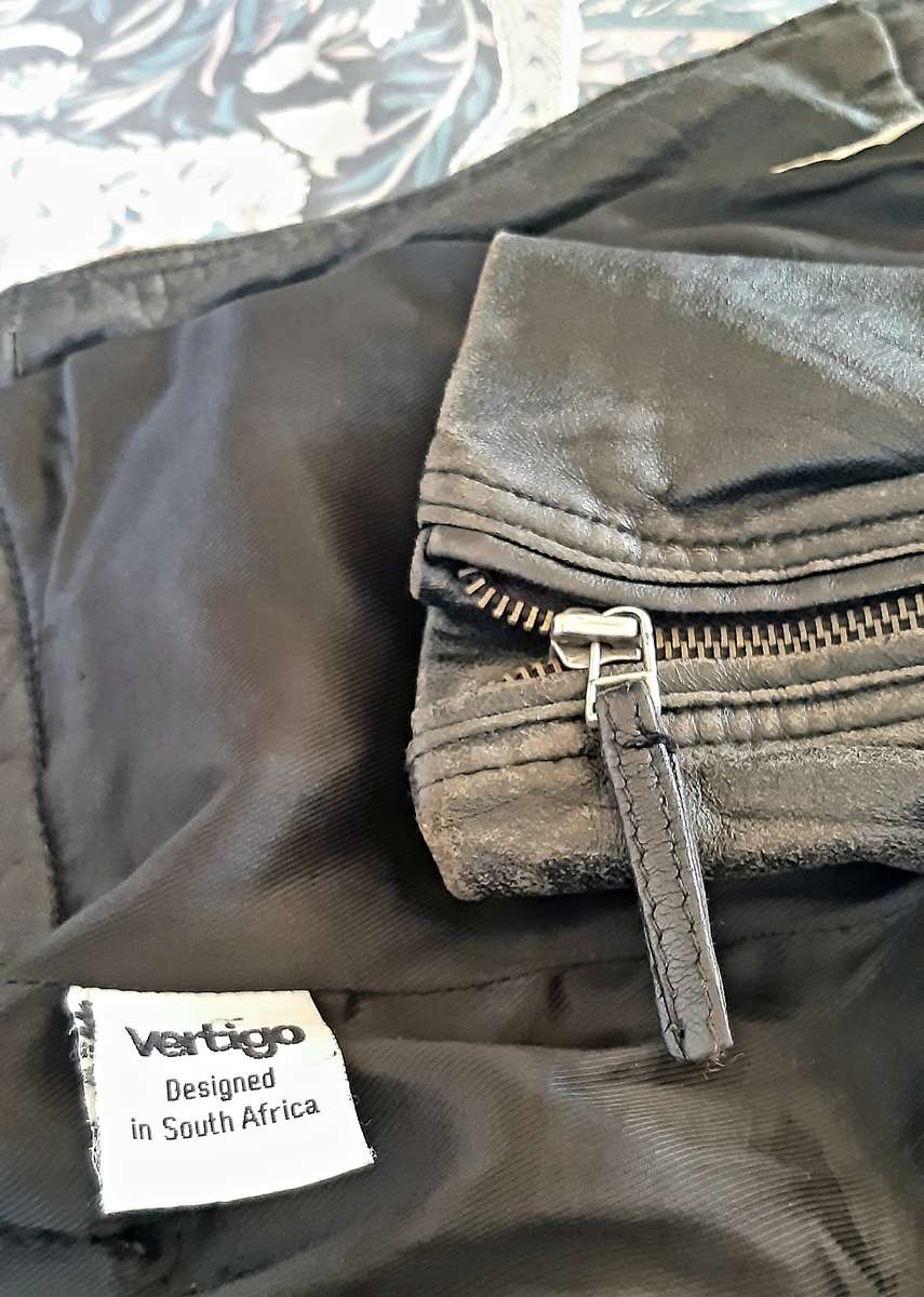 Vertigo ladies black leather jacket