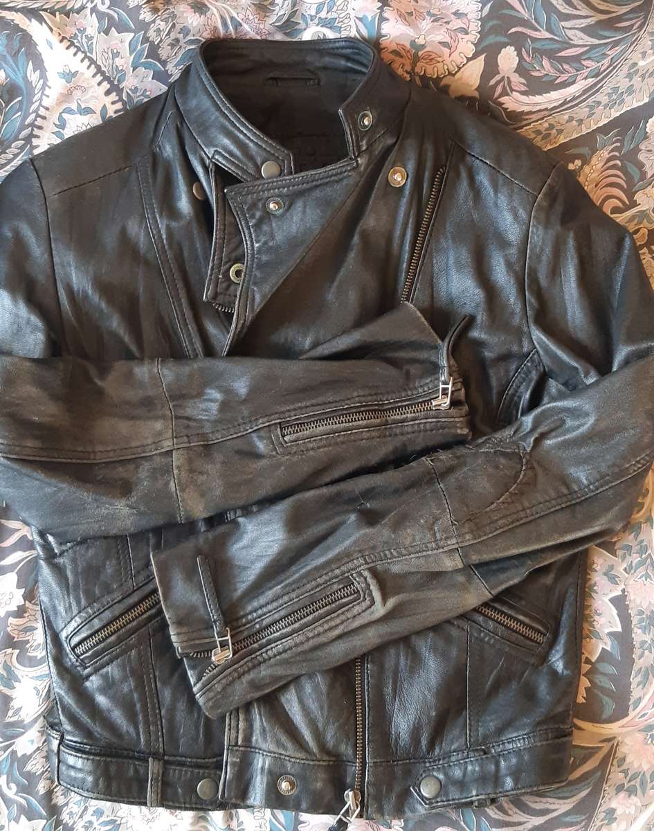 Vertigo ladies black leather jacket